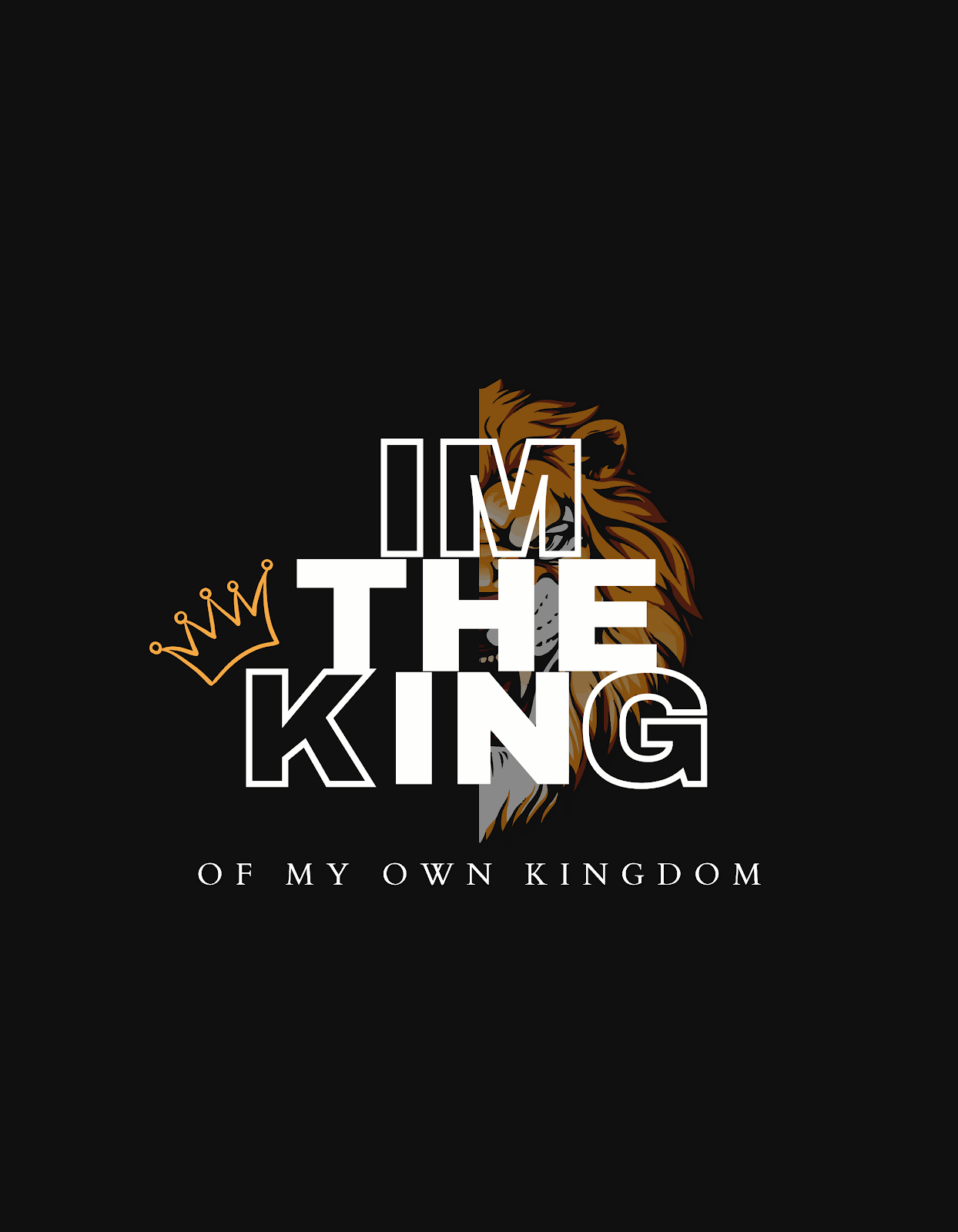 Black Modern The King T-Shirt Graphic